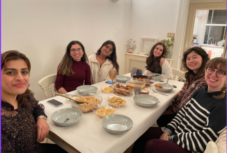 group of people around a table